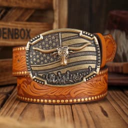 A PU Belt Suitable for Both Men and Women, Combining the Style of Western Denim and Retro, Is Perfect for Daily Casual Outings