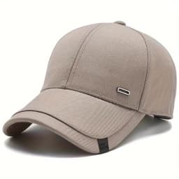 Unisex Square Silver Buckle Label Baseball Caps Spring and Autumn Outdoor Adjustable Casual Hats Hip Hop Cap Sunscreen Hat