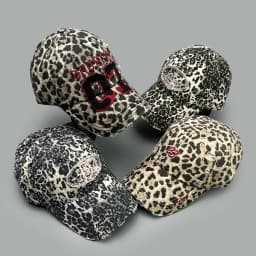 Street Retro Leopard Print Embroidery Baseball Hats New Women Sunshade Broken Style Versatile Personal Fashion Ins Peaked Caps