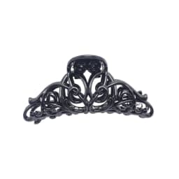4pcs Black Plastic Hair Claws Assorted Hollow Floral Shark Clip Large Jaw Hairclips for Women Fashion Hair Accessories