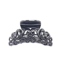 4pcs Black Plastic Hair Claws Assorted Hollow Floral Shark Clip Large Jaw Hairclips for Women Fashion Hair Accessories