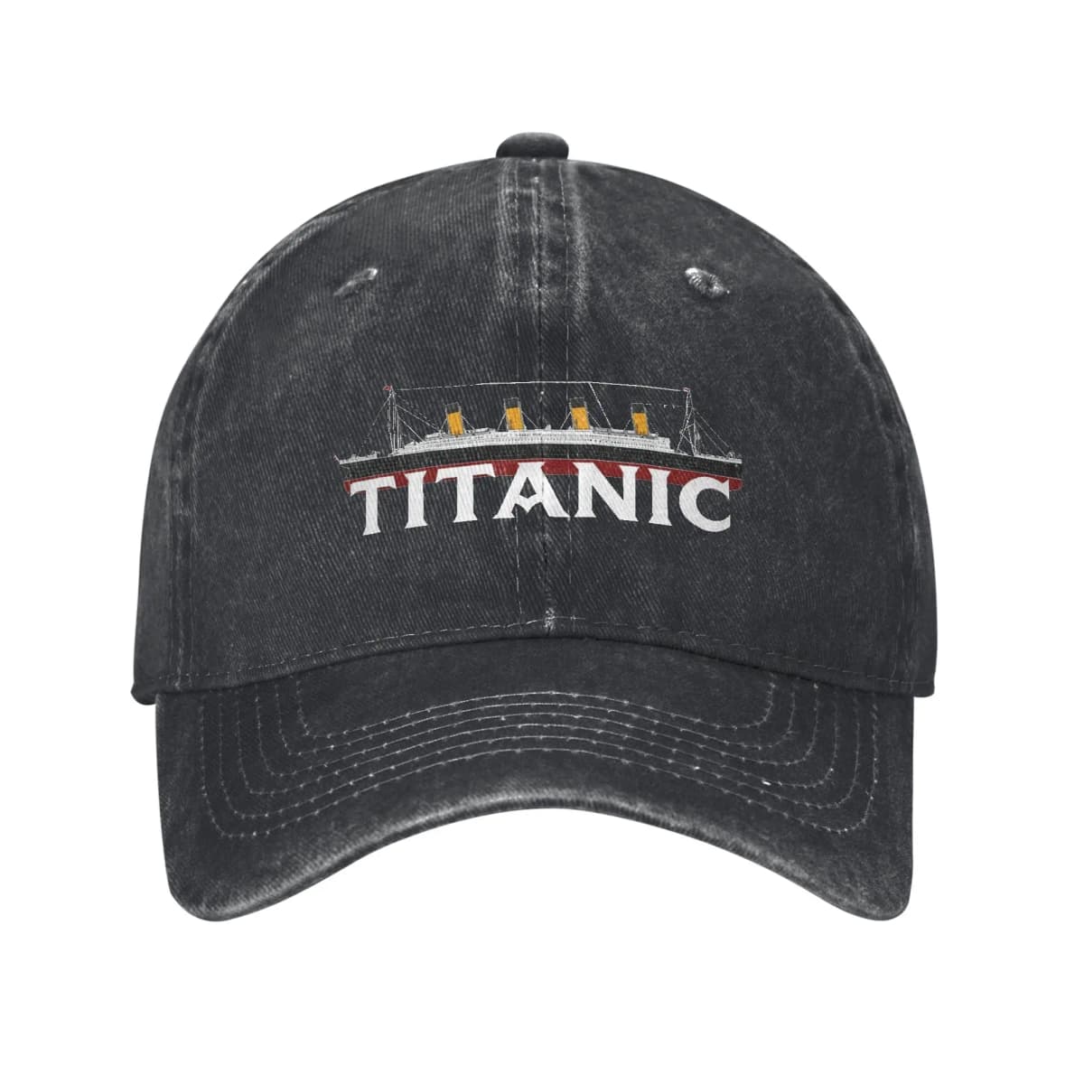 Classic Titanic Ship 1912 Atlantic Ocean Sink Sea Disaster Poster Baseball Cap for Men Distressed Denim Washed Headwear Hats Cap