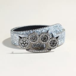 Original rhinestone tiger claw buckle belt Y2K shiny series punk decoration women belt Yabi decorative belt women wholesale