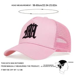 Unisex Personality M Letter Embroidery Baseball Net Caps Spring Summer Outdoor Adjustable Casual Hats Hip Hop Sunscreen Hat