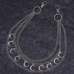 Punk Pants Chain Pentagram Keychains for Men Women Jean Trouser Biker Chains Harajuku Goth Jewelry Gothic Rock Emo Accessories