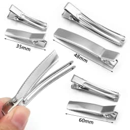20pcs Hair Alligator Clips Metal Single Prong Duckbill Hairpins Flat Top With Teeth Curl Clips For DIY Hair Style Accessories
