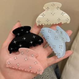 Korean rhinestone hair claw clip elegant versatile hairpin half updo shark clip hair accessories new trendy