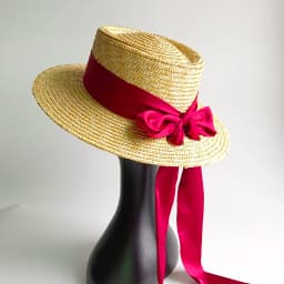 Summer Straw Hat with Red Streamers Delicate weaving Straw Hat Webbing ribbon hat sombreros Beach Hat sombreros para mujer