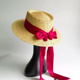 Summer Straw Hat with Red Streamers Delicate weaving Straw Hat Webbing ribbon hat sombreros Beach Hat sombreros para mujer