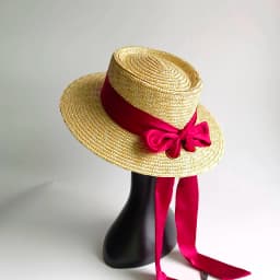 Summer Straw Hat with Red Streamers Delicate weaving Straw Hat Webbing ribbon hat sombreros Beach Hat sombreros para mujer