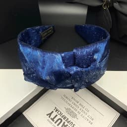 Light Luxury Blue Hairpin Hair Band Women's Fashion New High Skull Top Headdress Wide Edge Pressure Hair Wash Headband