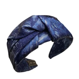 Light Luxury Blue Hairpin Hair Band Women's Fashion New High Skull Top Headdress Wide Edge Pressure Hair Wash Headband
