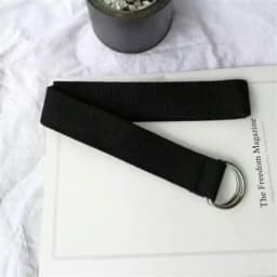 Unisex Belt Adults Adjustable All-Match Waistband Vintage Solid Simple Long Belt with Metal Buckle Elastic Strap for Daily Wear