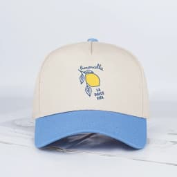 "Limoncello La Dolce Vita" Lemon Print Baseball Cap Adjustable Unisex Italian Summer Sun Hat
