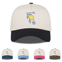 "Limoncello La Dolce Vita" Lemon Print Baseball Cap Adjustable Unisex Italian Summer Sun Hat