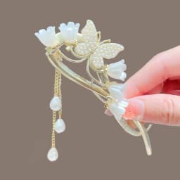 Duckbill Hair Clip Exquisite Butterfly Back Lightweight Durable Styling Accessory for Travel Dates Daily Wear Women