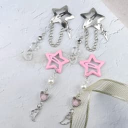 Unique Exquisite Fringed Five-Pointed Star Hair Clips Sweet Cool Style Fringed Sweet Girl Hair Accessories Girl Gifts