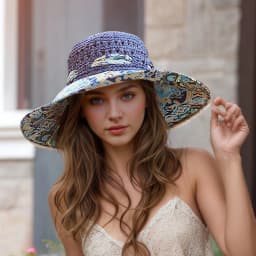 Outdoor Wide-Brimmed Sun Hat, Patterned On The Reverse, Reversible, Sun Protection Hat, Perfect For Beach Outings And Travel, UV