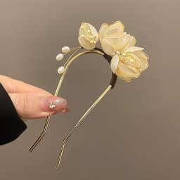 NEW Elegant Vintage Alloy Hairpin Magnolia Design Hair Accessories Hairstyle Enhancer Decorative Headwear Hair Comb
