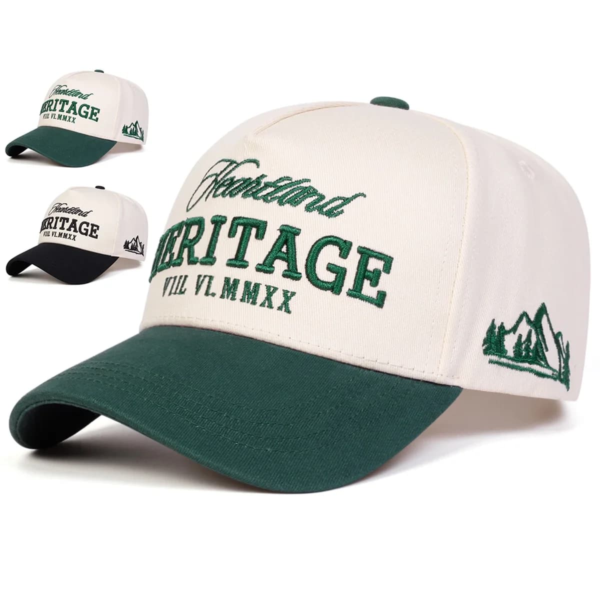 Unisex HERITAGE Letter Embroidery Baseball Caps Spring Autumn Outdoor Adjustable Casual Hats Sunscreen Hat Sports Cap