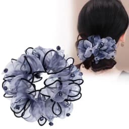 Crystal Headband Organza Hair Ties Large Intestine Ring Rubber Band Big Scrunchies for Women Hair Accessories Purple Scrunchie