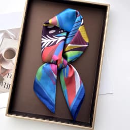 Luxury Printed Square Scarf Soft Satin Imitation Silk Scarves For Women Bandanas Elegant Hijab Neckerchief Shawl Wraps
