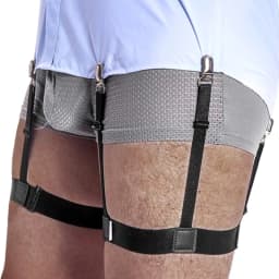 **1 Pair Men Shirt Stays Belt With Non-slip Locking Clips Keep Shirt Tucked Leg Thigh Suspender Garters Adjustable Locking Strap