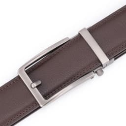 Automatic Buckle Adjustable Waistband Fashion No Holes Waist Straps for Formal Daily Wear Premium Cowhider Ratchet Belt for Men