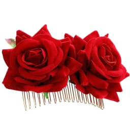 1pack Rose Flower Hair Clip | Women Rose Side Combs Flamenco Flowers for Day of The Dead Costumes Mexican Hair Accessories