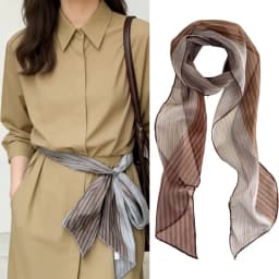 Women Long Scarf Retro Color Matching Ribbon Headbands Neck Tie Silk Scarf Decorative Waist Belt Waistband Headscarf Accessories