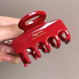 Red Acetate Hair Crabs 5.5cm Long Hair Clips for Girls And Women Korean Fashion Tie up Hair Accessories