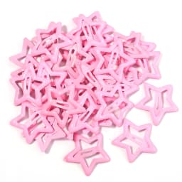 50pcs/lot Y2K Star BB Hair Clips Metal Colored Pentagram Snap Hairpins Barrette For DIY Girls Headwear Hairclip Hair Accessories