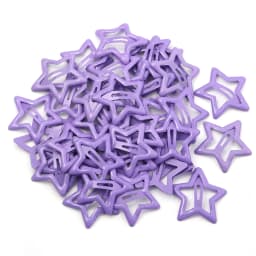 50pcs/lot Y2K Star BB Hair Clips Metal Colored Pentagram Snap Hairpins Barrette For DIY Girls Headwear Hairclip Hair Accessories