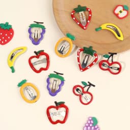 10Pcs/set Hot Cute Girls Hair Accessories Fruit BB Hair Clips Side Strawberry Hairpin Children Daily Styling Boutique Headwear