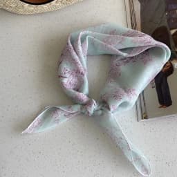 Cotton and Linen Square Towel Floral Polka Dot Scarf Literary Mori Headscarf Headband Bag Strap Female Japanese Korean Popular
