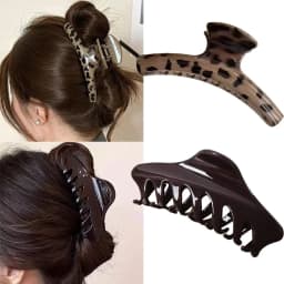 2Pcs/Set Large Size Shark Clip Hair Claw for Women Non-Slip Grip Strong Hold for Thick Hair Elegant Hair Accessories