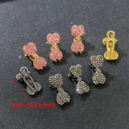 4pcs/set Rhinestone Bow Hair Clips for Women Metal Crystal Hair Barrettes Cute Mini Hair Pins for Braid Bangs Hair Accessories