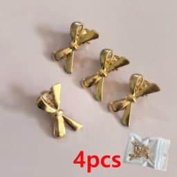 4pcs/set Rhinestone Bow Hair Clips for Women Metal Crystal Hair Barrettes Cute Mini Hair Pins for Braid Bangs Hair Accessories
