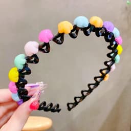 Cute Hair Hoop for Baby Girls, Non-slip Wave Headband with Teeth, Kids Hair Accessories for Bangs & Broken Hair Styling