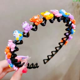 Cute Hair Hoop for Baby Girls, Non-slip Wave Headband with Teeth, Kids Hair Accessories for Bangs & Broken Hair Styling