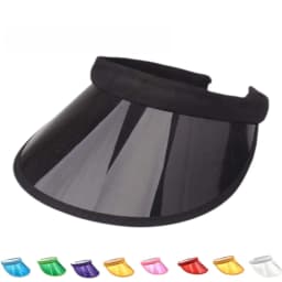 New Fashion Summer Outdoor Sports Sun Protection Cap Unisex Clear Plastic Visor Hat Candy Color PVC Sunshade Hat UV Protection H