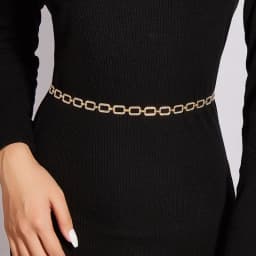 Fashion Women's Rhinestone Belt Metal Slim Waist Chain High Quality Versatile Dress Accessories Trendy Belt Bright Bride Bling