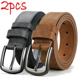 1/2pcs Men's New Spliced Alloy Buckle Easy Belt Jeans Trousers Belt Sports Play Belts Daily Decoration Versatile Male Waistband