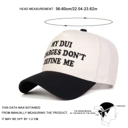 Unisex MY DUI CHARGES Letter Embroidery Baseball Caps Spring Autumn Outdoor Adjustable Casual Hats Sunscreen Hat Sports Cap