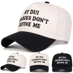 Unisex MY DUI CHARGES Letter Embroidery Baseball Caps Spring Autumn Outdoor Adjustable Casual Hats Sunscreen Hat Sports Cap