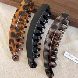 Vintage Leopard Print Banana Hair Claw For Women Girls High Ponytail Holder Hair Clip Hairpin Claw Clip Fashion Hair Accessorie