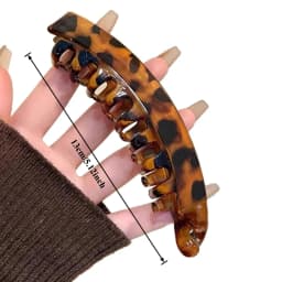 Vintage Leopard Print Banana Hair Claw For Women Girls High Ponytail Holder Hair Clip Hairpin Claw Clip Fashion Hair Accessorie