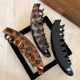 Vintage Leopard Print Banana Hair Claw For Women Girls High Ponytail Holder Hair Clip Hairpin Claw Clip Fashion Hair Accessorie