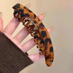 Vintage Leopard Print Banana Hair Claw For Women Girls High Ponytail Holder Hair Clip Hairpin Claw Clip Fashion Hair Accessorie