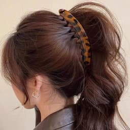 Vintage Leopard Print Banana Hair Claw For Women Girls High Ponytail Holder Hair Clip Hairpin Claw Clip Fashion Hair Accessorie